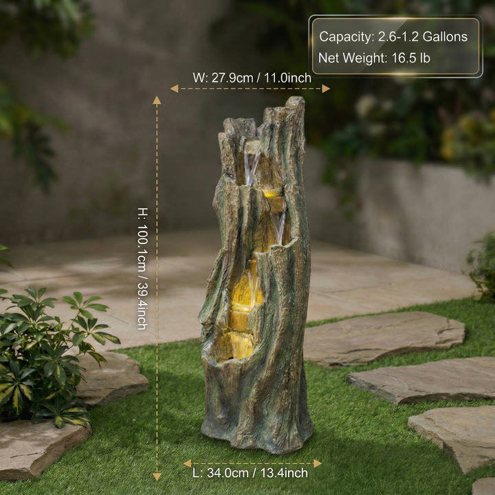 Waterfall Fountain for Outdoor Gardens and Patios