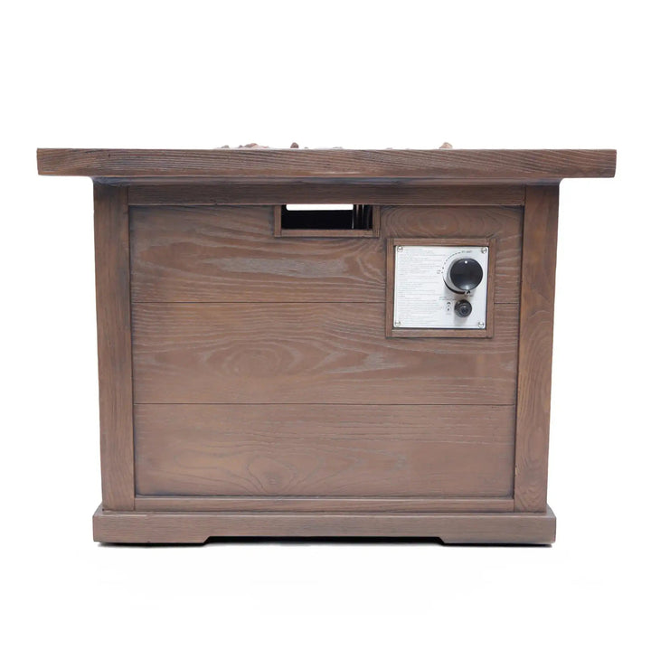 Outdoor Patio Square Gas Burning Fire Pit with Built-In Tank