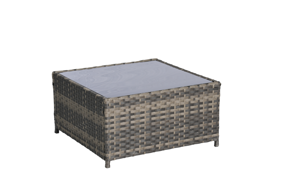 2 Piece L Shaped Patio Furniture Set Outdoor Woven Sectional