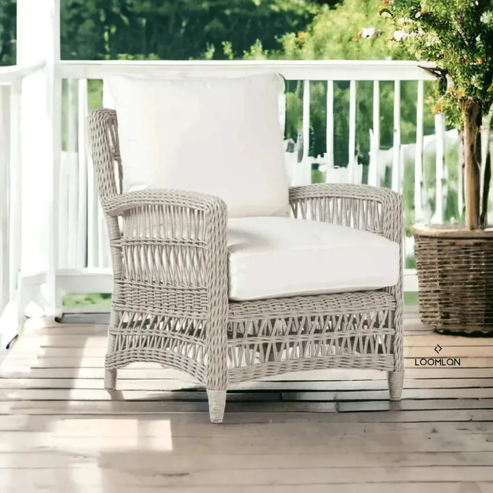 Wicker Patio Furniture Set Loveseat & Chairs