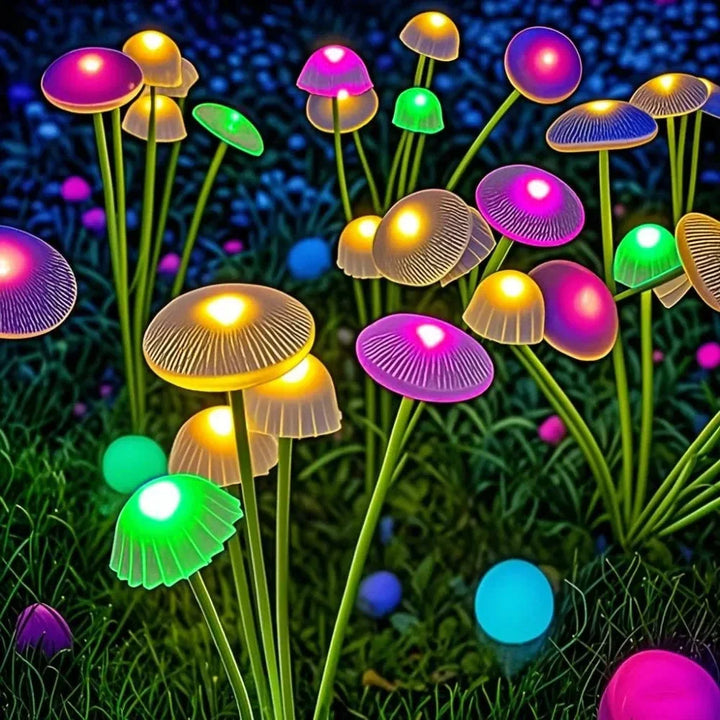 Solar Mushroom Garden Lights – Dual Mode LED Waterproof Outdoor Decor