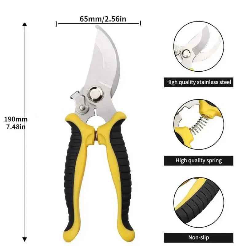 Heavy Duty Pruning Shears Rust Proof Stainless Steel Gardening Tool