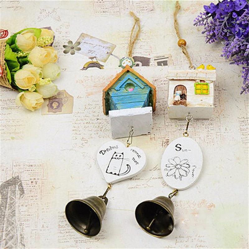Bamboo Wooden Wind Chimes with Birdhouse Garden Hanging Home Decor