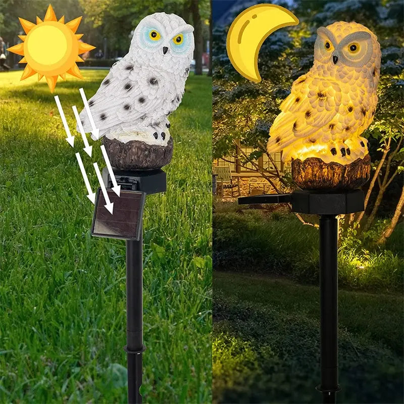 Solar Owl Garden Light - Decorative, Waterproof LED