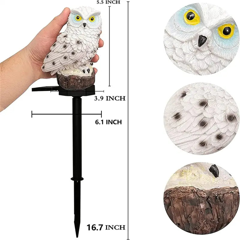 Solar Owl Garden Light - Decorative, Waterproof LED