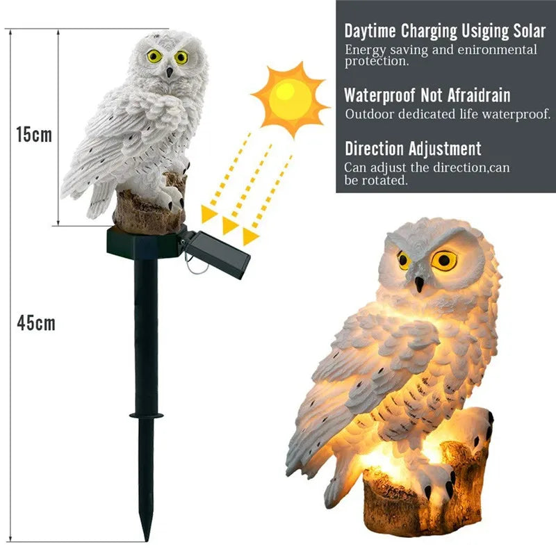 Solar Owl Garden Light - Decorative, Waterproof LED