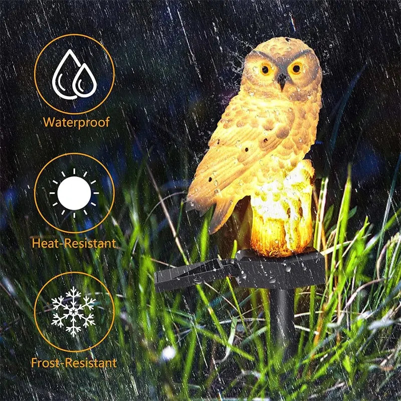 Solar Owl Garden Light - Decorative, Waterproof LED