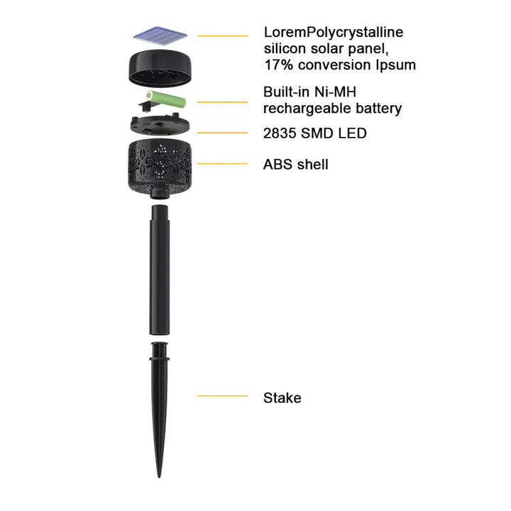 Stylish Solar Lawn Light for Garden Decoration and Lighting